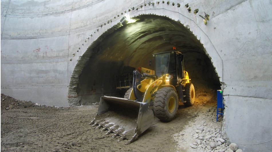 Obras del túnel de La Línea