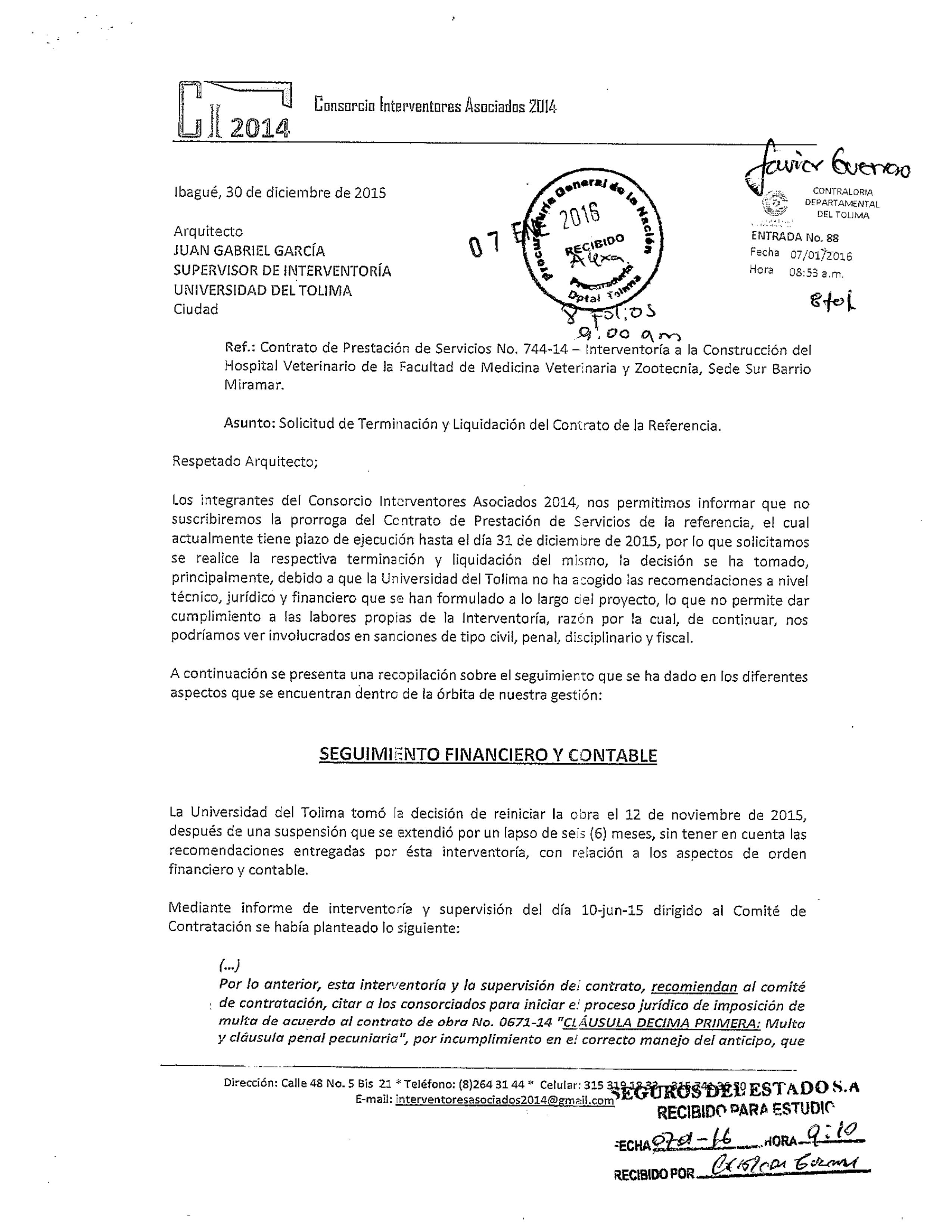 1era hoja, comunicado Interventoría 