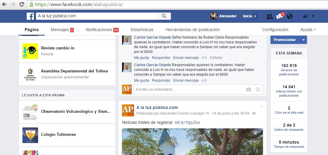 Carlos García responde a denuncia por nexos con Orlando Arciniegas 3 Comentario de Carlos García en Facebook