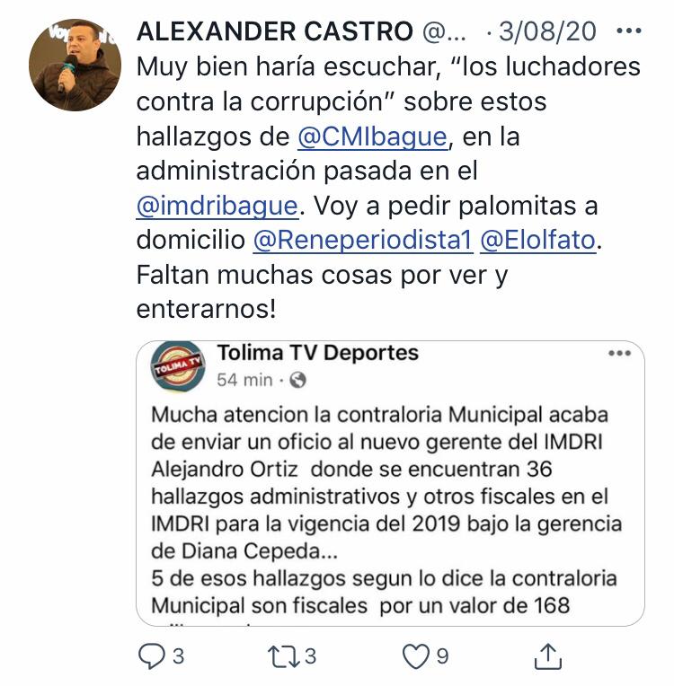 "En Colombia ser deportista es, escoger una profesión miserable (...)" 13 3